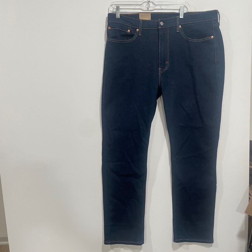 Levis 514 Straight Fit Stretch Jeans Mens 36(38)x32(31) Indigo Blue Denim